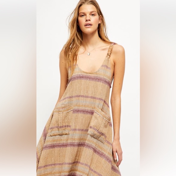 Free People Harper Stripped Dress - Picture 1 of 9